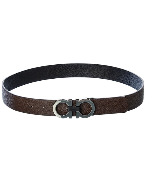 Ferragamo Gancini Reversible & Adjustable Leather Belt