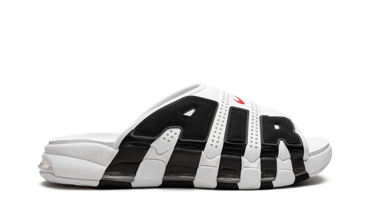 Air More Uptempo Slide NA "White Black Red" FB7815 100