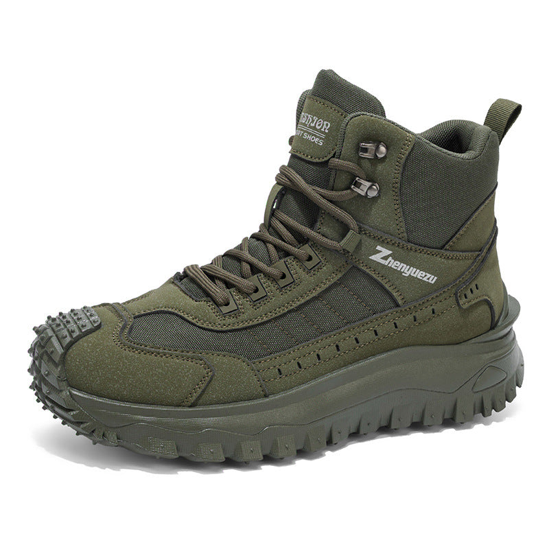 New Fall/Winter Plus-Size Men's Boots: Outdoor, Casual, Athletic, and Work-Style Shoes—Comfortable, Thick-Soled, Trendy, and Versatile Men's Footwear