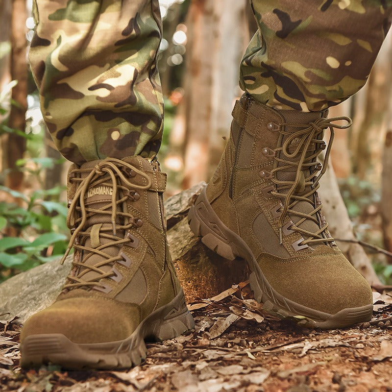 New Cross-Border Plus-Size Outdoor Training Boots, High-Top Tactical Boots, Men's Combat Boots, Desert Boots, and Snow Boots