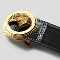 Stefano Ricci Eagle Buckle Crocodile Belt Shiny Black (ste01086)