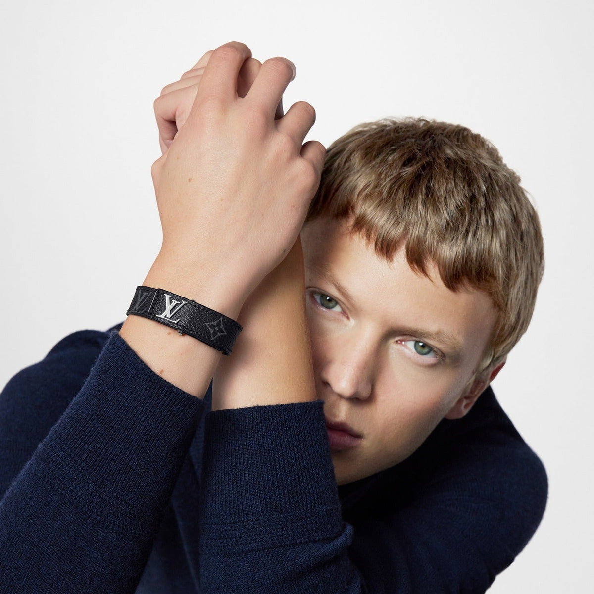 LV Slim Bracelet Monogram Eclipse Black by Louis Vuitton