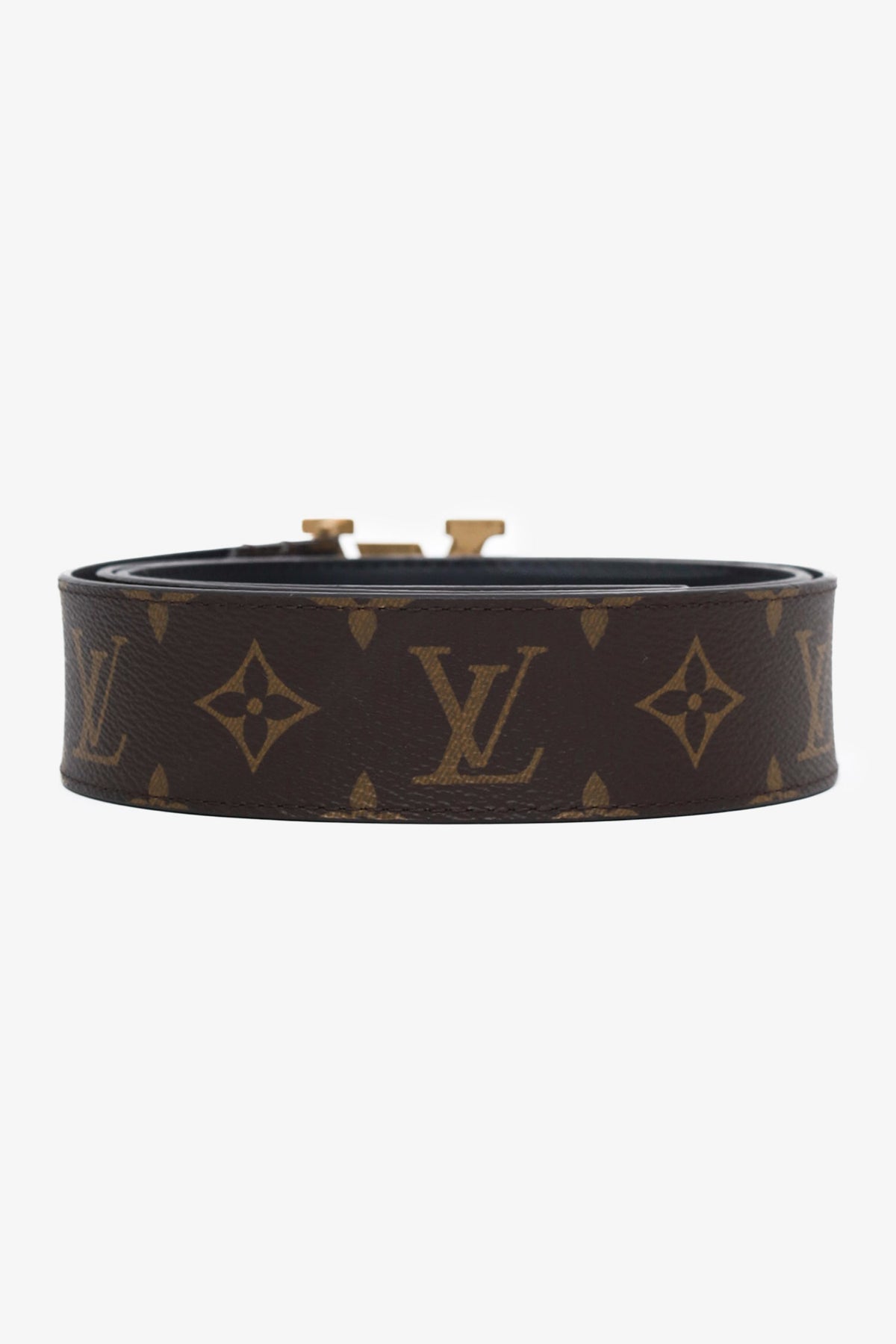 Louis Vuitton Monogram Leather LV Initiales Belt Size 95